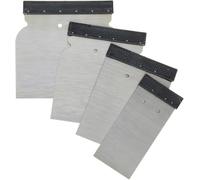 4 Pack Flexible Steel Filler Blades Multi-Size Filling Blades for Applying and Smoothing Fillers Metal Putty Spatulas Set of 4 Applicators Spreaders.