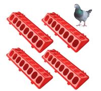 4-Pack Flip Top Pigeon Feeder - No Mess, No Waste, Ideal for Quails, Ducklings, and Small Poultry