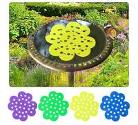 4 Pack Floating Bee Island 6.3 Inch Floating Bee Watering Station Use for Bee Cups for Garden Bee Insect Waterer and Butterfly Water Stations for Outdoor Garden Décor Thirsty Pollinators