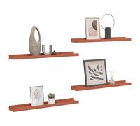 4 Pack Floating Wall Shelves with Shelf Engineered Wood Storage Display