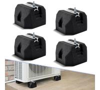 4 Pack Floor Mounting Base Kit for Mini Split Air Conditioner Condensers Heat Pump System, Mini Split Rubber Feet, Heavy-Duty Rubber Anti-Vibration Isolator Mounting Bracket Support Up to 2000 LB