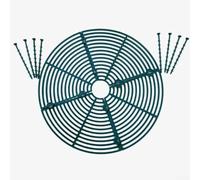 4 Pack Flower Pot Soil Cover Protective Mesh Guard For Indoor Plant And Balcony Planters, ABS Plastic Hollow Drainage Shield To Prevent Weeds And Waterlogging,(Green)