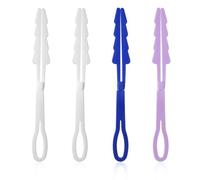 4 Pack Foldable Replacement Duster Handles Compatible with Swiffer Duster Handle, Plastic Dusting Wands for Tight Spaces 4 Color