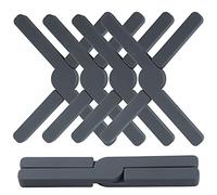 4 Pack Foldable Silicone Trivet Mats, Hot Pot Holder Hot Pads Drying Mat Heat Resistant for Table Kitchen (4 Pack Foldable X-Shaped)