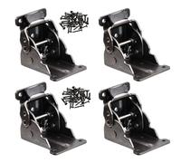 4 Pack Folding Table Leg Brackets Heavy Duty, Self Locking Hinge Hardware, 90° Folding Support Brackets with Screws, Cupboard Doors Hinges for Home Furniture Accessory Connector (C)