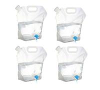 4 Pack Folding Water Container, 5L Collapsible Water Storage Containers with Tap, Portable Drinking Water Bag, Car Water Carrier Container for Outdoor Sport, Hiking, Camping, BBQ, Picnic, Travel