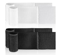 4 Pack Football Sock Tape - Lightweight Adjustable Sports Grip Football Tape for Youth & Adults, Perfect for Footballgame, Running, Cycling - Classic Black & White