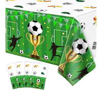 4 Pack Football Tablecloth Soccer Party Table Cloth Football Table Covers Soccer Table Cloth Sports Themed Birthday Decorations for Sport Themed Party Supply 51 x 86 Inch