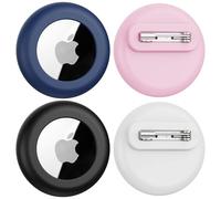 4 pack for Apple Airtag Holder for kids,Waterproof for air tag holder with Invisible pin,Silicone for air tag. holder kid Hidden Inside Clothes,Backpack,pocket,luggage for Children Elderly