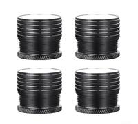 4 Pack For Furniture Leg Risers Adjustable Height Bed Table Legs for Improved Stability (Black)