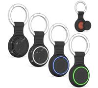 4-Pack for Moto Tag 2 Holder Waterproof, Soft Silicone Case Hidden Mototag Tracker Accessories Compatible with MotoTag / Tag2 with Keychain for Backpack/Luggage/Pet/Keys (Color 1)