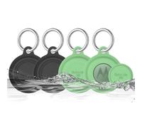 4 Pack for Moto Tag Holder, Waterproof Silicone Cover Compatible with Motorola Moto Tag, Soft Full Body Protective Case for Moto Tag Tracker, Fits Finder Keys/Kids/Luggage/Backpacks/Pet Collar