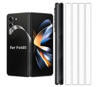 4 Pack for Samsung Galaxy Z Fold 5 Hinge Protector Skin Wrap Phone Cover Film Sticker Carbon Fiber 3M Flexible PVC Vinyl Thin Decal Protective Film for Side Border HD Clear