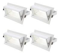 Loops 4 PACK Fully Adjustable Ceiling Downlight - 35W Cool White LED - Matt White Loops White