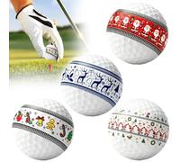 4 Pack Funny Golf Balls, Christmas Novelty Sport Colored Ball Gifts for All Golfers Fun Cute Golfing Accessories for Men Women Golf Lovers -1.65"