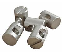 4 Pack Furniture Barrel Nut M6 Thread 14mm Length X 10mm Diameter Bolt Slotted Dowel For Chair Cot Bed Cabinet