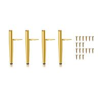 4 Pack Furniture Legs 19.5 cm Height Gold Metal Table Legs Maximum Load 600 kg Stylish Gold Finish Premium Quality Perfect for Sofa Coffee Table DIY Home Decor