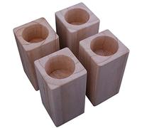 4 Pack Furniture Risers Elephant Leg Bed Elevators Adjustable Height Up to 1.97 or 3.94 Inches Ideal for Sofa Bed and Cabinet (Size: 8 X 10 cm)