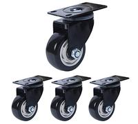 4 Pack Furniture Wheels Swivel Casters with Brakes 360° Rotation Quiet Polyurethane Rollers Small Wheels for Cribs Planters 60mm No Brakes