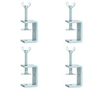 4-Pack Galvanized Clip Pipe Clamp, C-Type Fixing Fixture with Wing Screws, Hand-Tightening Lifting Ring Fastening Clip Fixing Buckle(Opening 45mm)