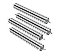 4 Pack Galvanized Steel Conveyor Rollers 1-2.4 Inch Diameter, 10-40 Inch Length, Tube Rollers for Warehouse & Farm Use, 4 Pcs D-50mm/2, L-450mm, Silver