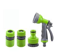 4 Pack Garden Hose Spray Gun with 6 Multi Function Spray Options for Gardening, Flowers, Allotments, Gardens - Anti-Slip Handle and Attachments