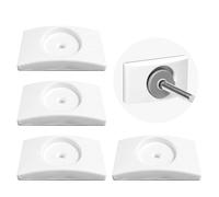 4 Pack Gate Wall Protector, Universal Rubber Protectors Walls & Doorways, Wall Surface Safety for Pet & Dog Gates, Pressure Mounted on Stair Gate, No Screw Need