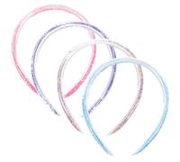 4 Pack Glitter Headbands for Little Girl Plastic Sequin
