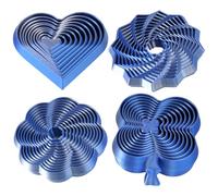 4-Pack Gradient Fractal Sensory Fidget Toys Set, 3D Printed Fidget Toy,nxiety Stress Relief Desk Toys for Adults and Kids, Gifts for Birthday, Easter, Christmas (Style B)