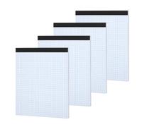 4 Pack Graph Paper Pad, A4 Grid Notebook, 4x4 Quad Ruled, 30 Sheets/Pad