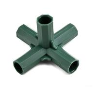 4 Pack Greenhouse Frame Connectors for 16mm Tube, Plastic Garden Plant Support Joints with 5 Styles Including T, Cross and Right Angle for DIY Awning Bracket(Right-angle 5ways)