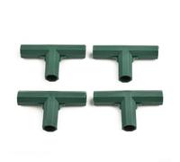 4 Pack Greenhouse Frame Connectors for 16mm Tube, Plastic Garden Plant Support Joints with 5 Styles Including T, Cross and Right Angle for DIY Awning Bracket(T 3ways)