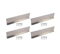 4 Pack Gutter Valley Splash Guard, Aluminium Anti Overflowing Rainwater Diverter Gutter Diverter with 32 Screws for House Shingle Roofs