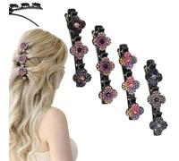 4 Pack Hair Bands for Women, Headband Hairbands Hair Accessories for Women, Headbands for Women's Flower Braided Hairband for Girls, Create a Variety Of Stylish Hairstyles (02#-4 pack, 1)