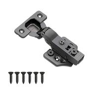 4 Pack Half Overlay Soft Close Cabinet Hinges 105° Frameless 3 Way Adjustable Kitchen Cabinet Door Hinges with Screws Black