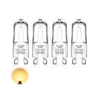 4 Pack Halogen G9 Oven Bulbs - 40W 230V Ovens Lamp, G9 Halogen Bulbs, Light Bulbs, Oven Lamp 40W, 300°C Heat Tolerant, 2700K Warm White Light