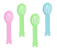 4-Pack Hamster Litter Scoop - Plastic Sand Sifter and Filtering Mesh Shovel for Hamster Cage Cleaning, Sand Bath, and Toilet - Small Pet Litter Shovel Cleaning Tools, Random Colors