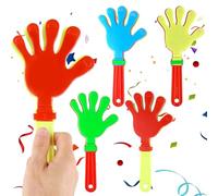 4 Pack Hand Clappers Large Hand Clappers Noisemakers Cheer Noise Makers Finger Noise Makers for Sporting Events Basketball Football Game Party Favors (Mixed Colors)