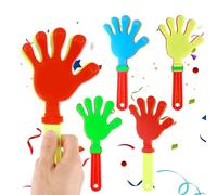 4 Pack Hand Clappers Large Hand Clappers Noisemakers Cheer Noise Makers Finger Noise Makers for Sporting Events Basketball Football Game Party Favors (Mixed Colors)
