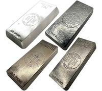 4-Pack Hand Poured 1 lb Metal Bars - 99.9% Pure Lead, Bismuth, Zinc & Tin Ingots - 1 Pound Collectible Bullion Set for Display, DIY Casting, Science or Teaching