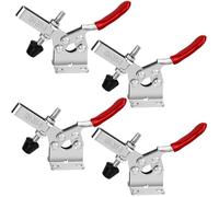 4 Pack Hand Tool Toggle Clamp 201B 198lbs Antislip Red Horizontal Clamp Quick Release Tool(GH201-B Toggle Clamp)