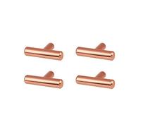 4 Pack - Harvey Paul 12mm T-Bar Small Cabinet Knobs, 50mm X 32mm, Rose Gold