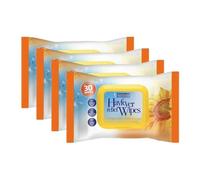 (4 Pack) Hayfever Relief Wipes 30s - Enriched With Tea Tree And Peppermint Oil, Remove And Trap Pollen, Dust And Pet Allergens Before They Can affect you.