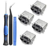 4 Pack HDMI Port Replacement for Xbox Series S Console, Display Socket Jack Connector Repair for XSS Console, M1097399-Original OEM Quality