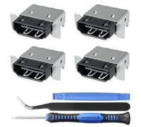 4 Pack HDMI Port Replacement for Xbox Series X Console, Display Socket Jack Connector Repair for XSX Console, M1087810-Original OEM Quality