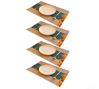 4 pack heat resistant dining table mats for commercial and home use, crafted with robust jute to shield tables from hot dishes and spills in busy kitchen environments (green)