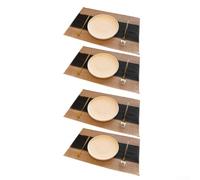 4 pack heat resistant dining table mats for commercial and home use, crafted with robust jute to shield tables from hot dishes and spills in busy kitchen environments (black)