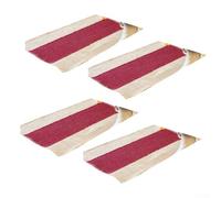 4 pack heat resistant dining table mats for commercial and home use, crafted with robust jute to shield tables from hot dishes and spills in busy kitchen environments (red)