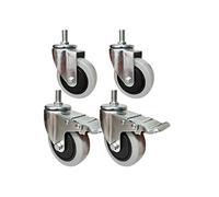 "4 Pack Heavy Duty 100mm Industrial Swivel Casters with Brake - 600kg Load Capacity Trolley Wheels for Workbench, Furniture, and Heavy Equipment Transport"