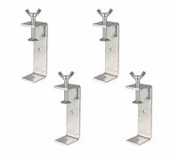 4 Pack Heavy Duty C Clamp, 304 Stainless Steel Tiger Clamps for Welding Metalworking Woodworking, Silver